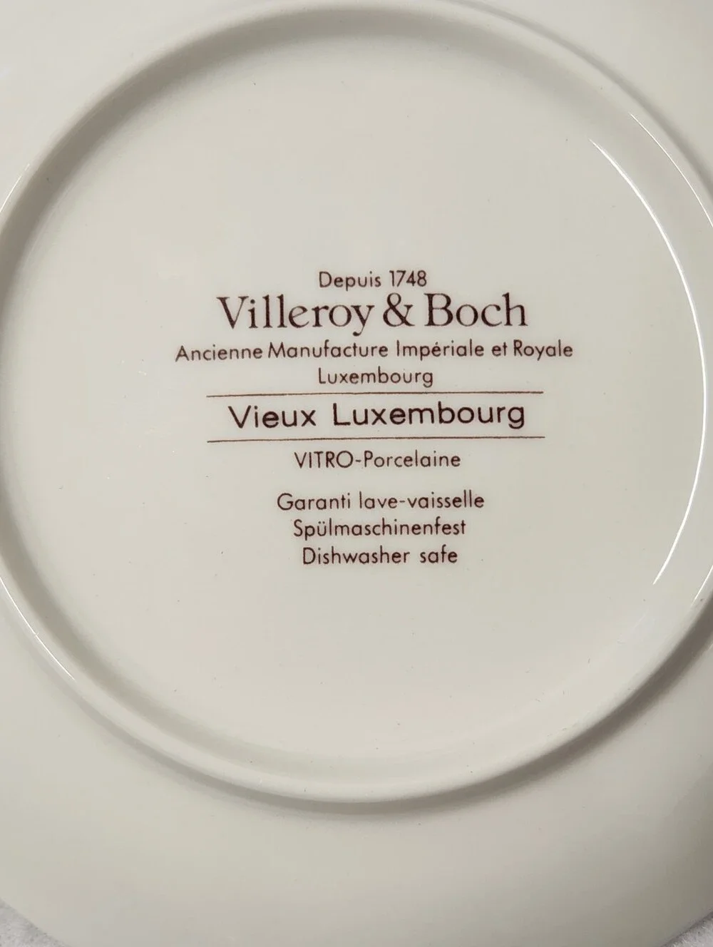 Vintage Villeroy & Boch Vieux Luxembourg Demitasse Espresso Cup & Saucer Set